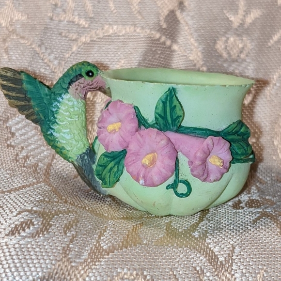 Vintage Resin Miniature Bird Teacups Set Of 5 - Picture 8 of 16